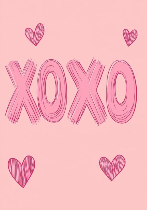 Pink Xoxo Hugs Kisses